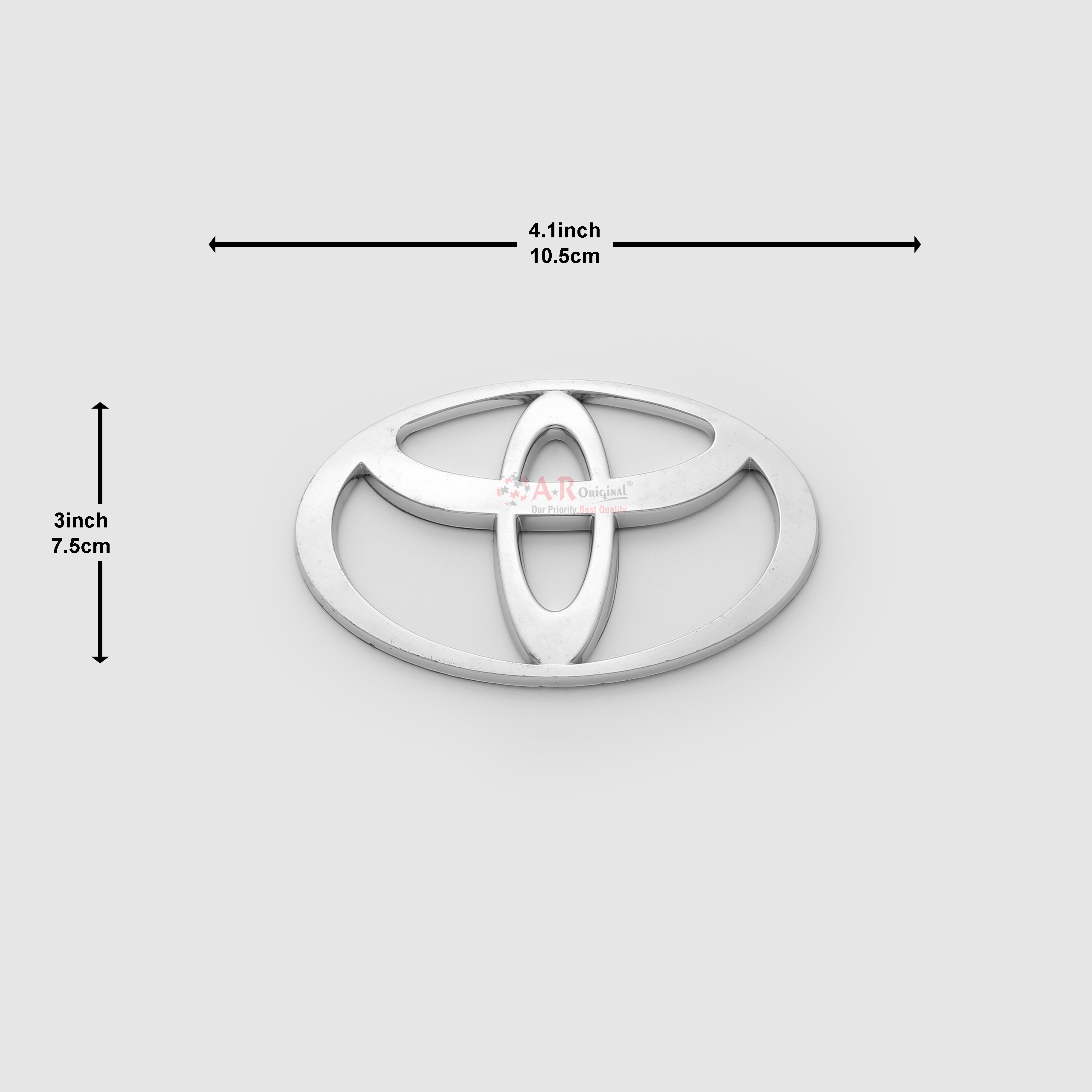 Toyota Logo 3x4inch-7.5x9.5cm Chrome IP Badge