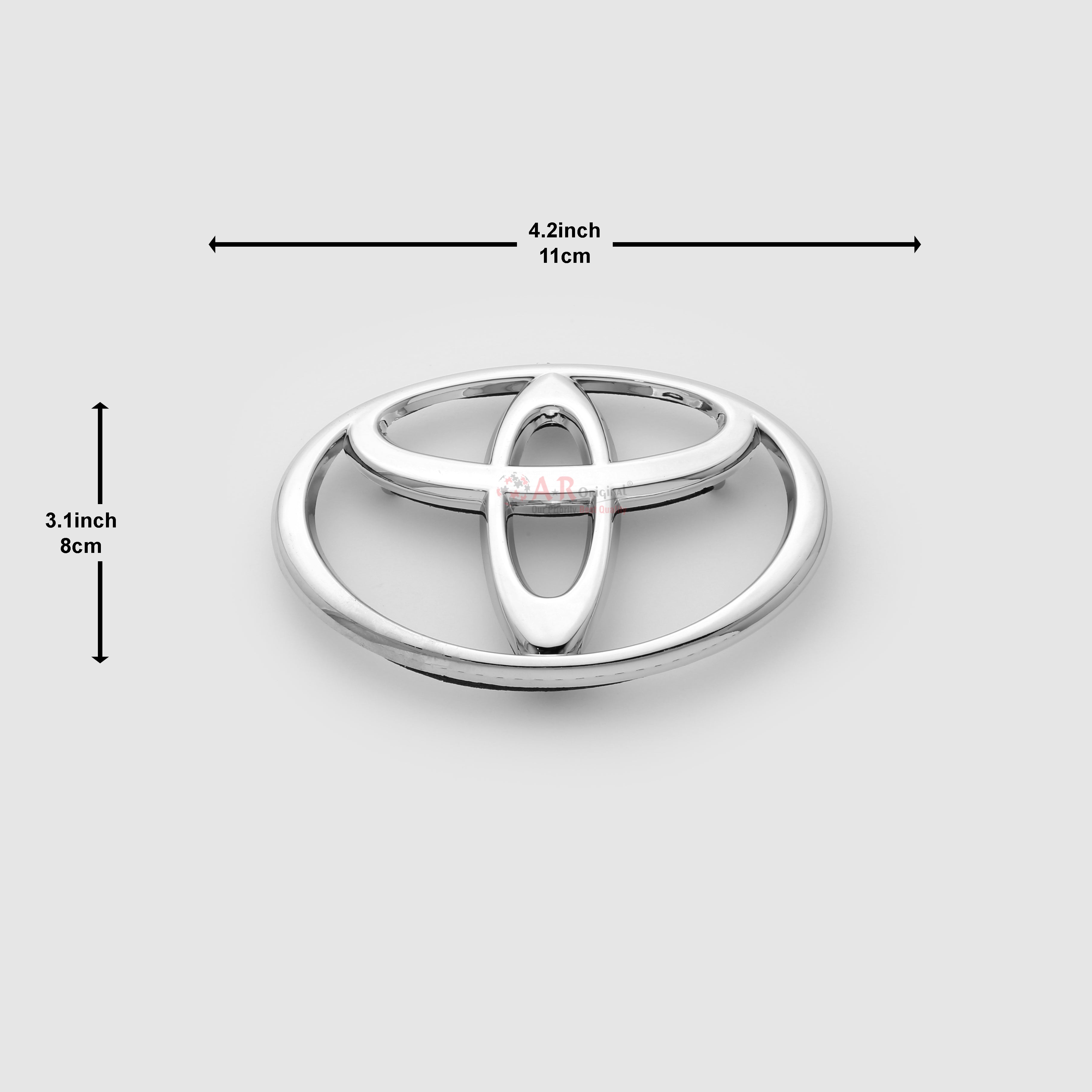 Toyota Logo 3x4inch-8x11cm Chrome IP Badge