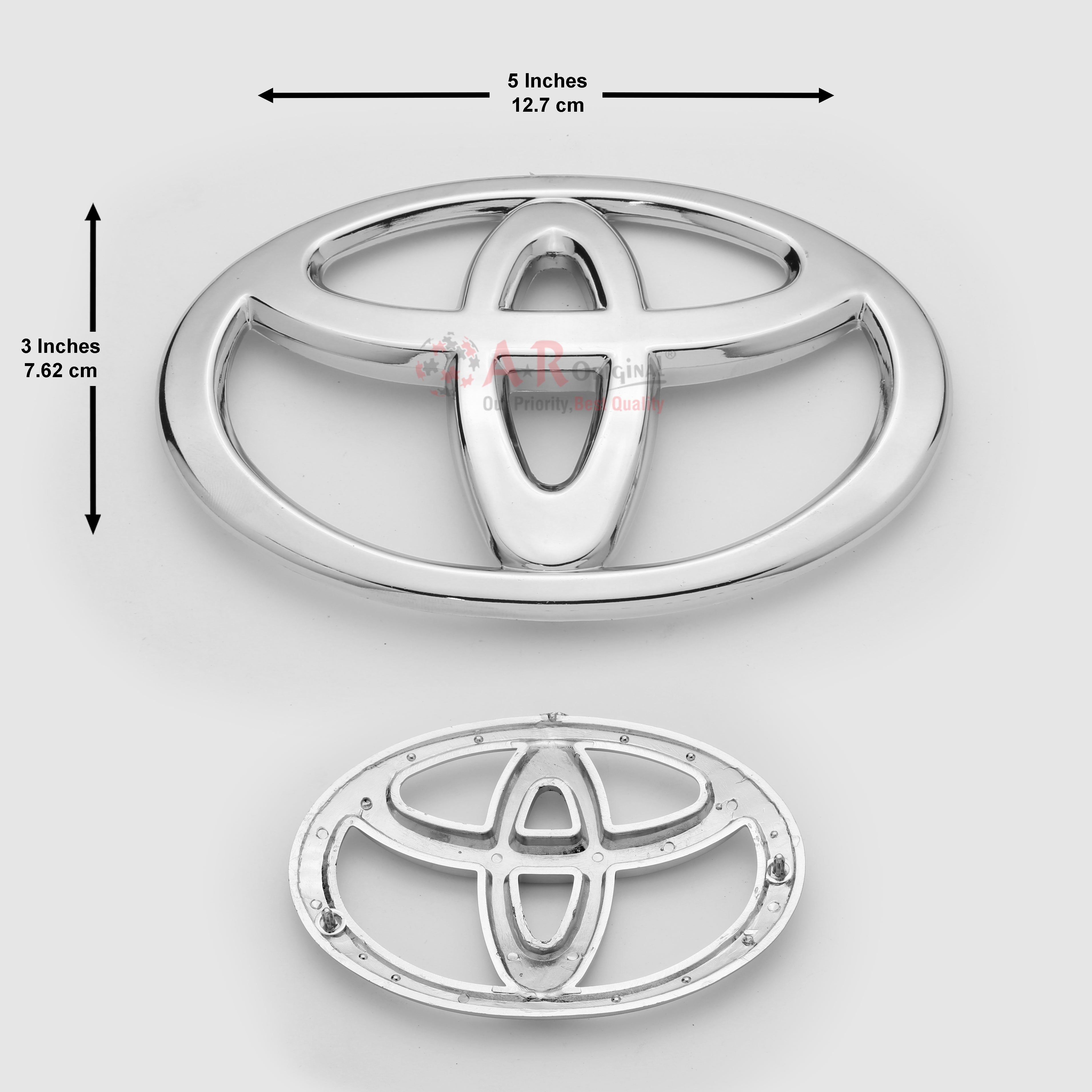Toyota Logo 3x5inch-7.5x12cm Corolla 09-14 Rear Chrome LC Badge
