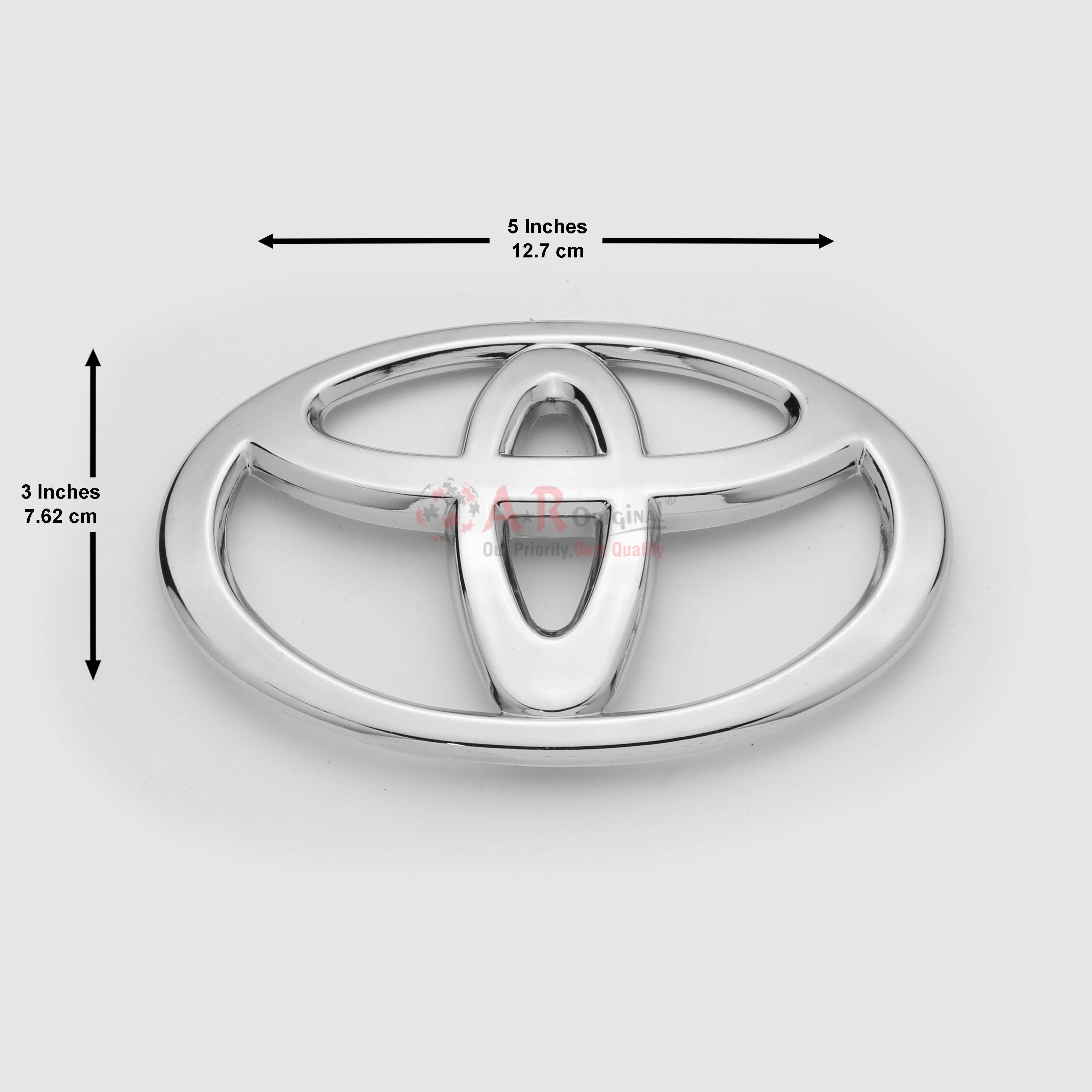 Toyota Logo 3x5inch-7.5x12cm Corolla 09-14 Rear Chrome LC Badge