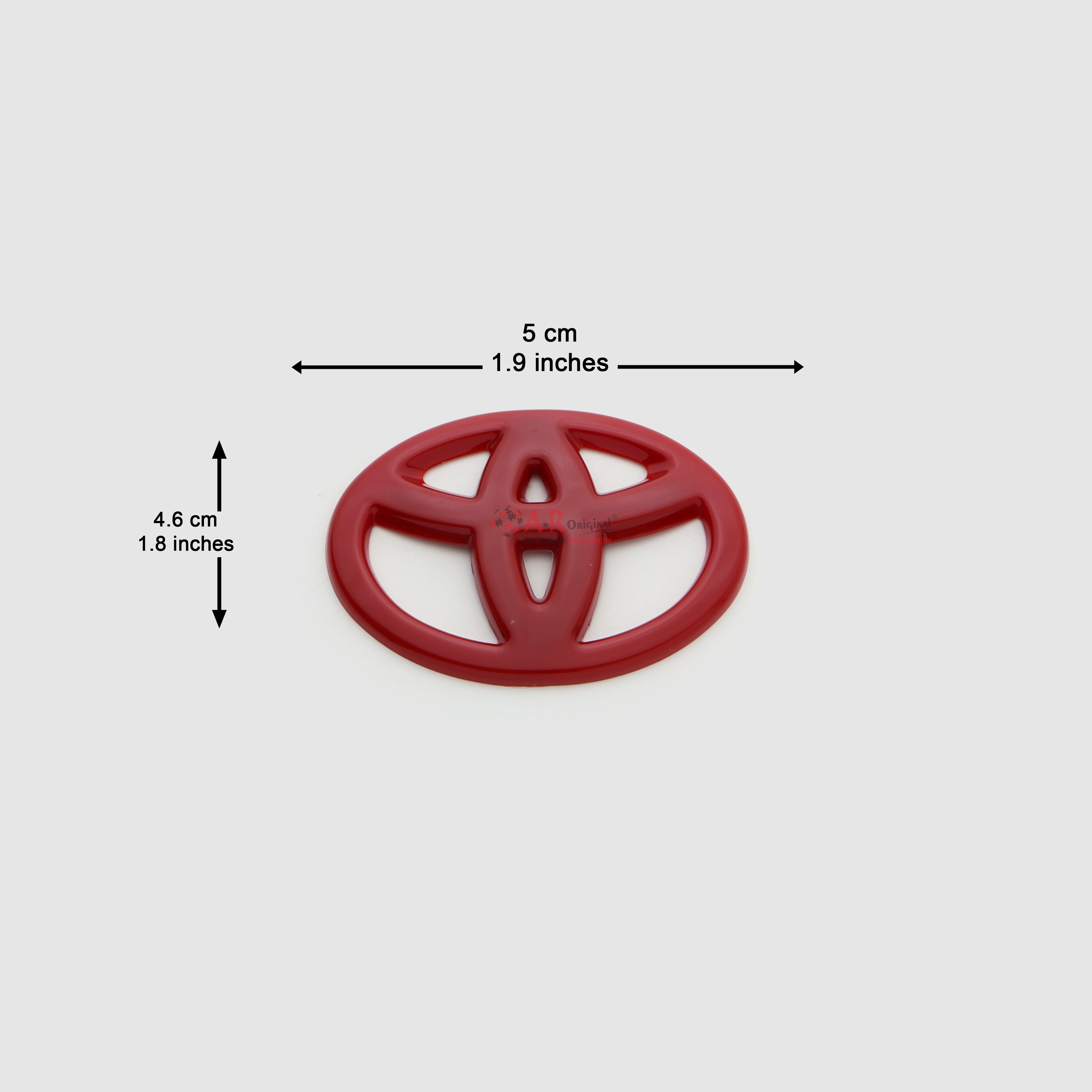 Toyota Logo 4.6x5cm Glossy Red IP Badge