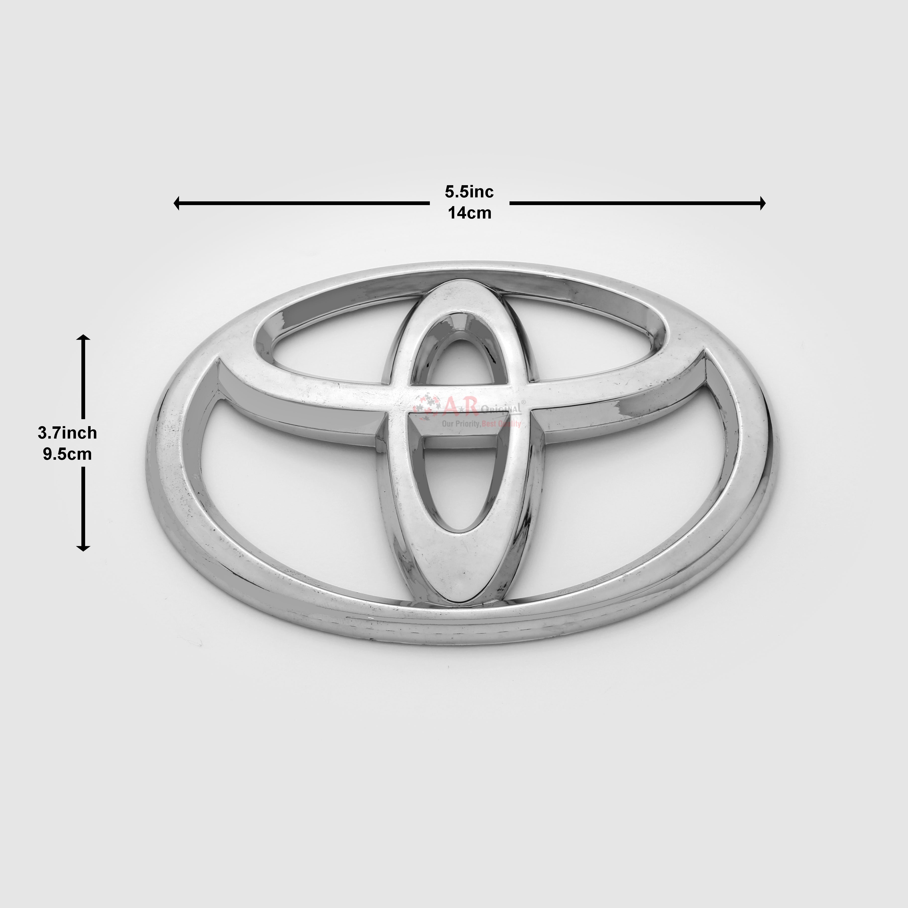 Toyota Logo 4x5.5inch-10x14cm 2015-19 Corolla Front Grill Chrome TP-IP Badge
