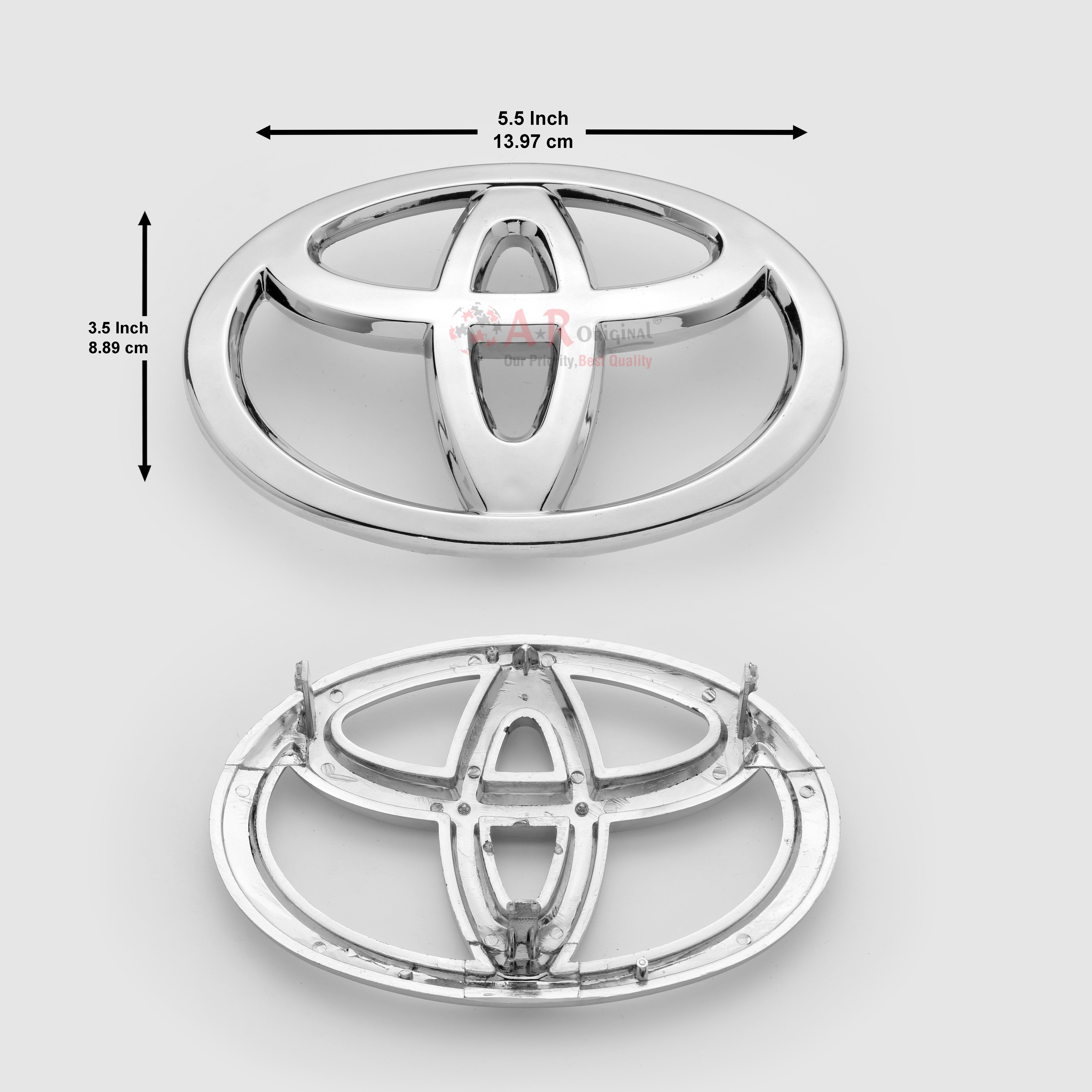 Toyota Logo 4x6inch-10x14cm 2015-19 Corolla Front Grill Chrome LC Badge
