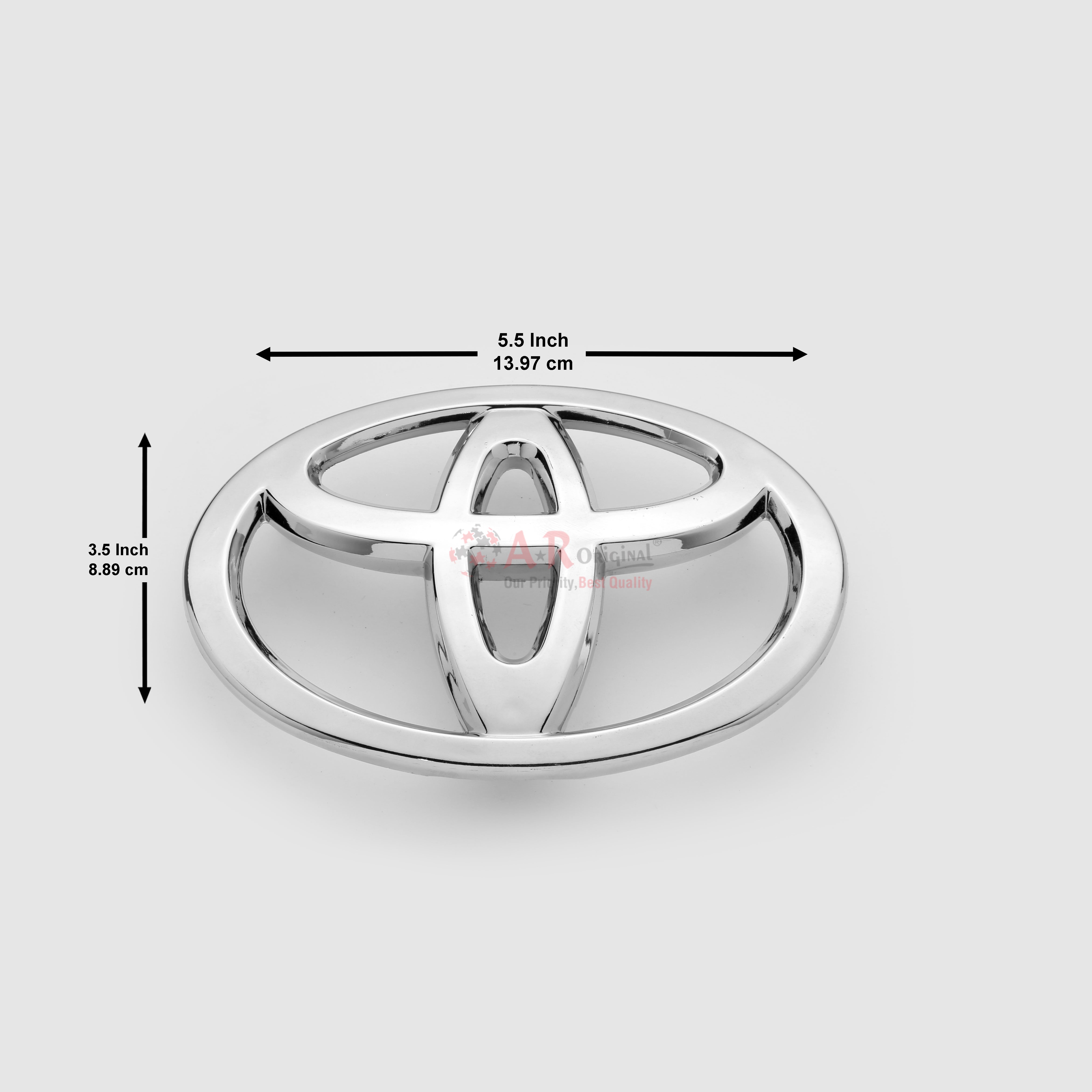 Toyota Logo 4x6inch-10x14cm 2015-19 Corolla Front Grill Chrome LC Badge