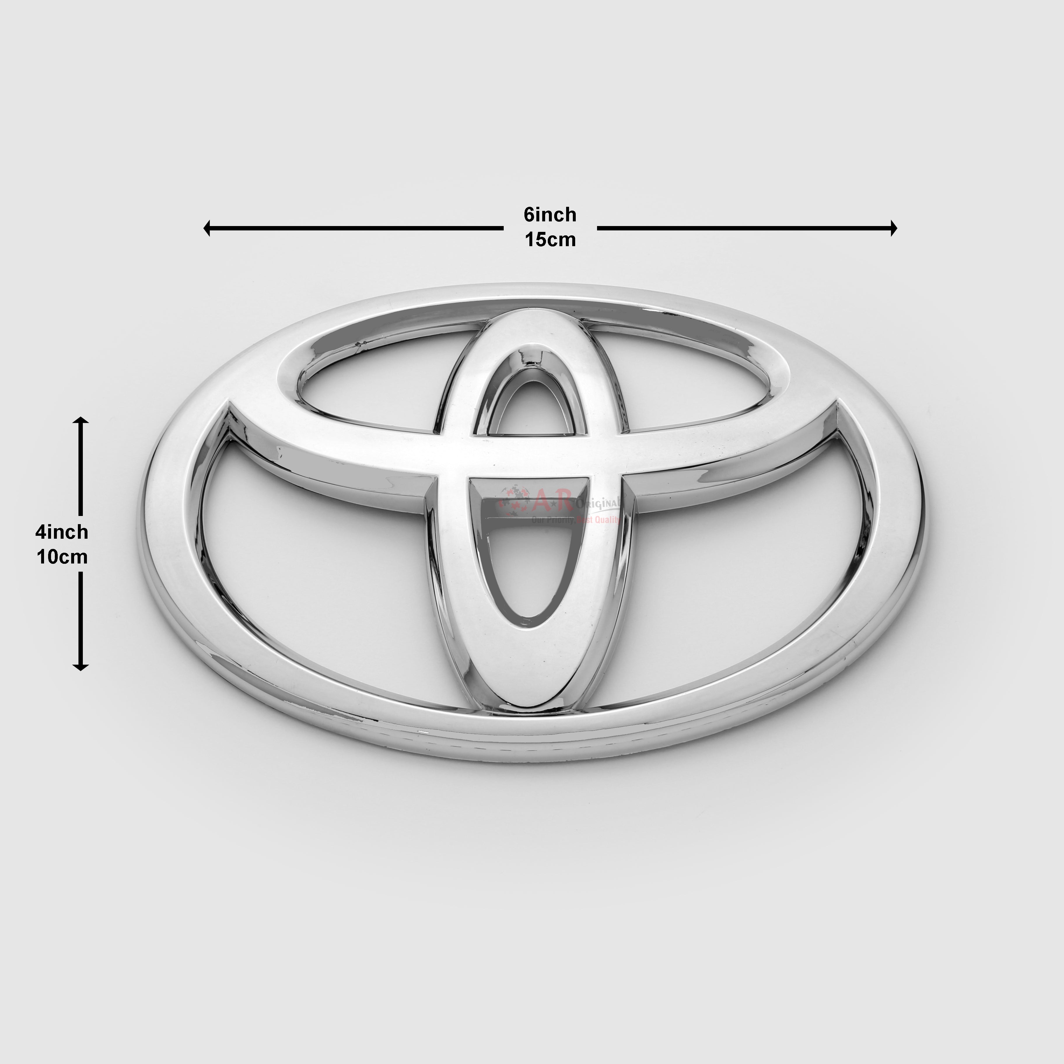 Toyota Logo 4x6inch-10x15cm Tiger Front Grill Chrome IP Badge