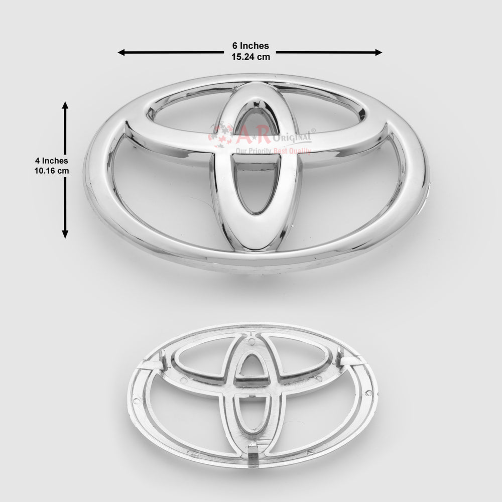 Toyota Logo 4x6inch-10x15cm Yaris Grill Chrome LC Badge