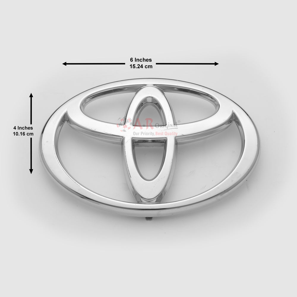 Toyota Logo 4x6inch-10x16cm Vigo Grill Chrome LC Badge