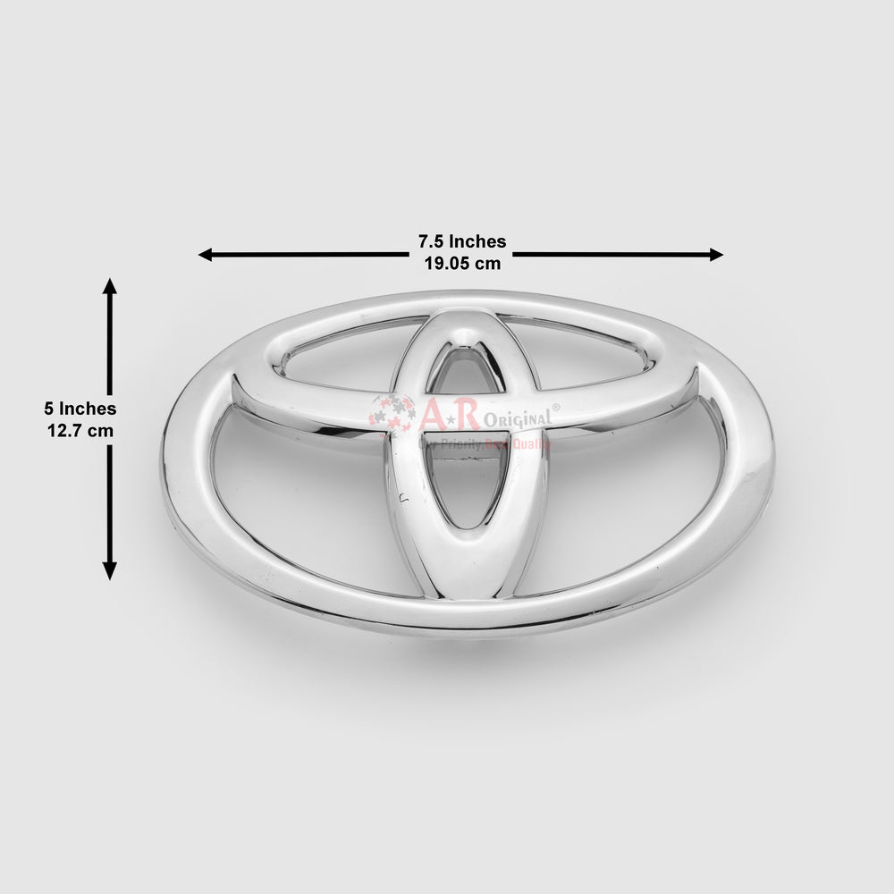 Toyota Logo 5x7.5inch-13x19cm Revo Front Grill Chrome LC Badge