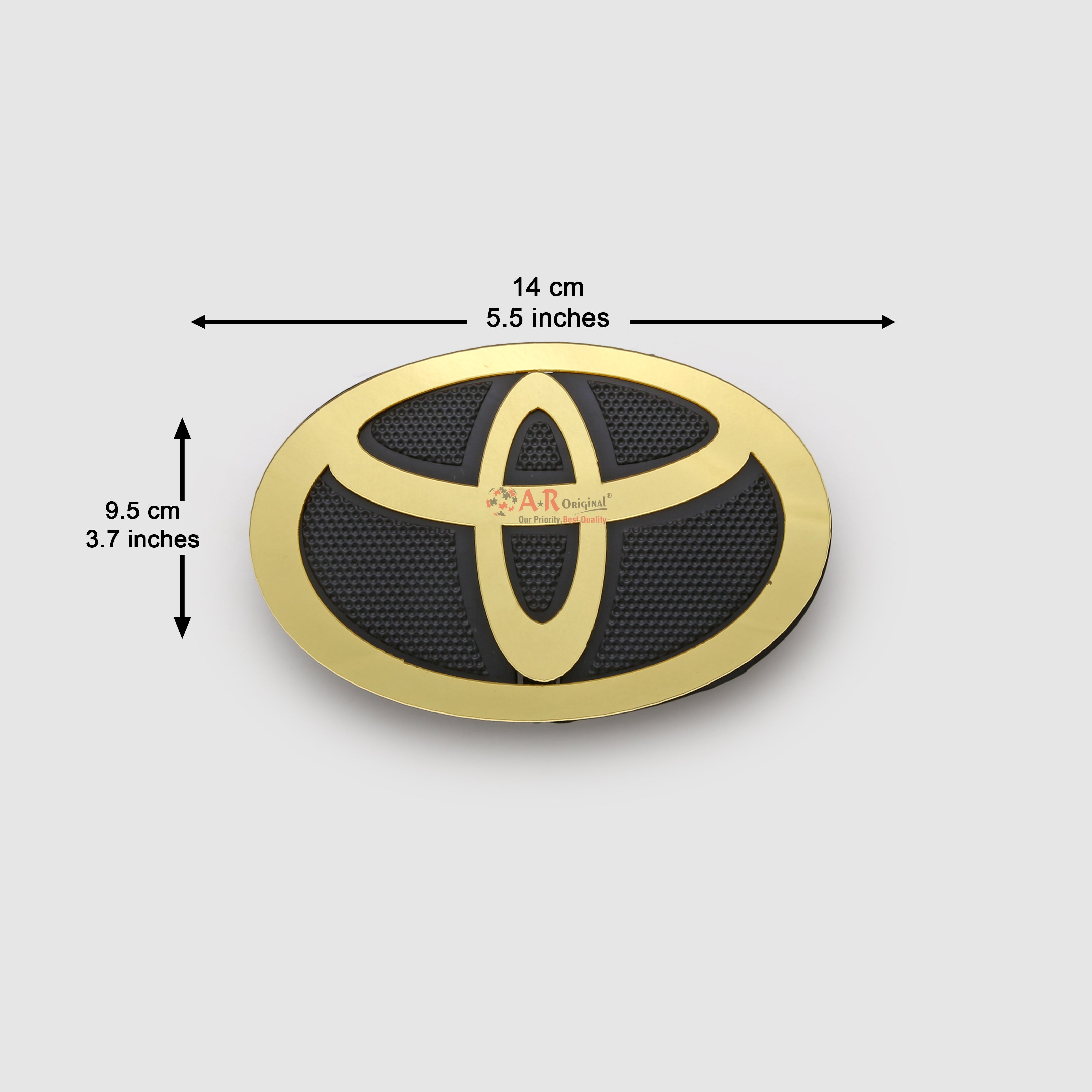 Toyota Logo 9.5 x14cm 2009-14 Corolla Front Grill LC Golden Acrylic Badge