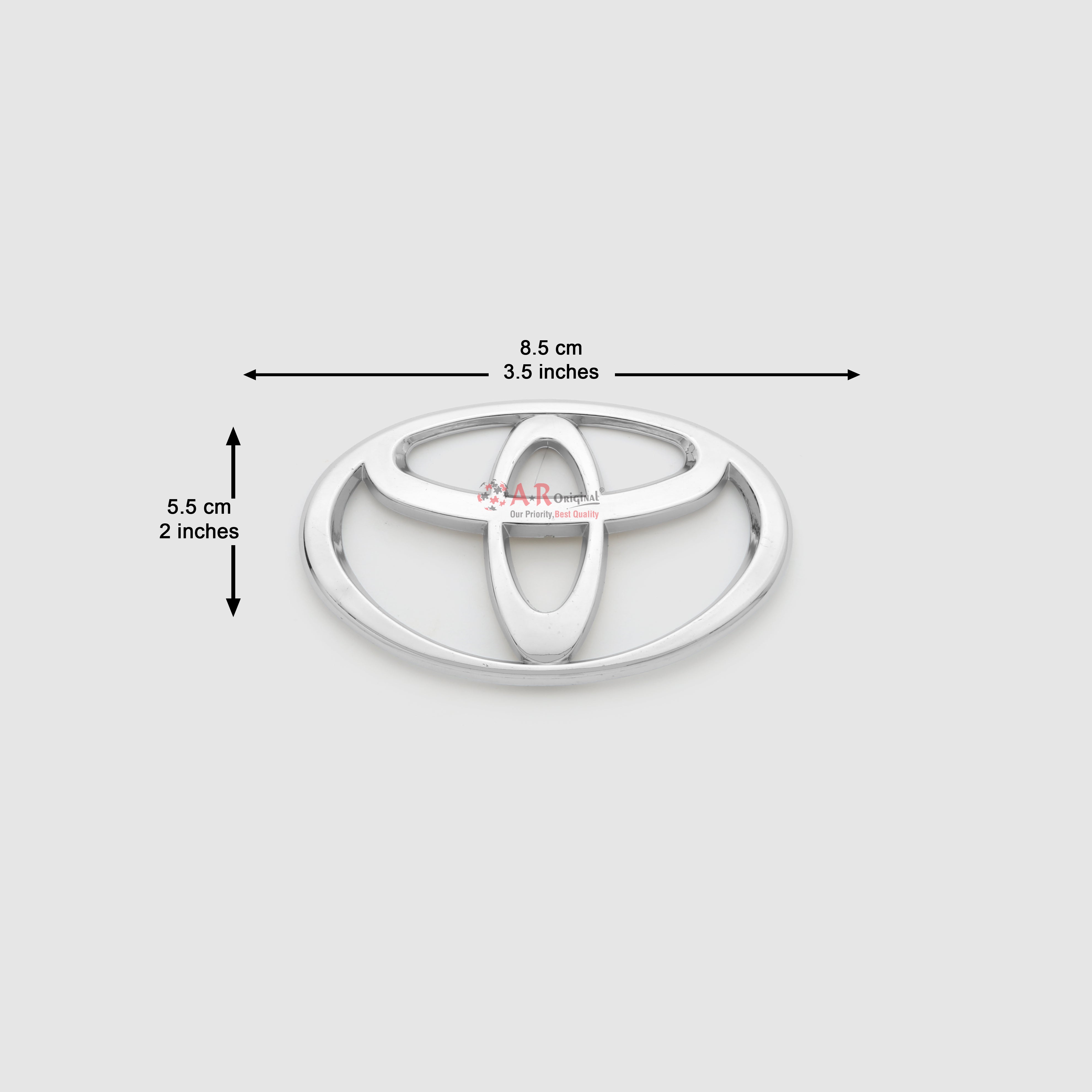 Toyota Logo 96 R New Uni 5.5x8.5cm Chrome LC Badge