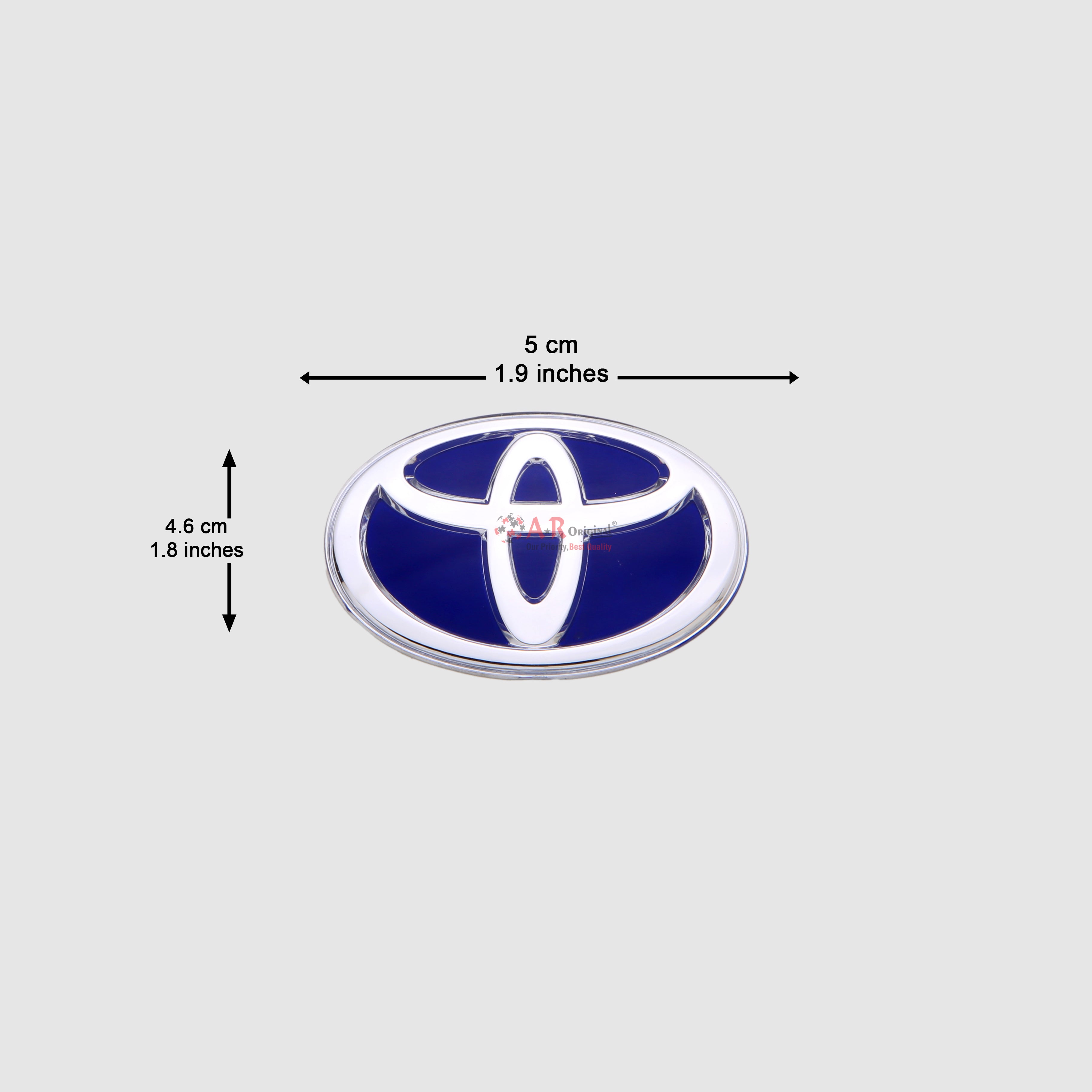 Toyota Logo Mugen Steering 4.6x5cm Blue Silver IP Badge