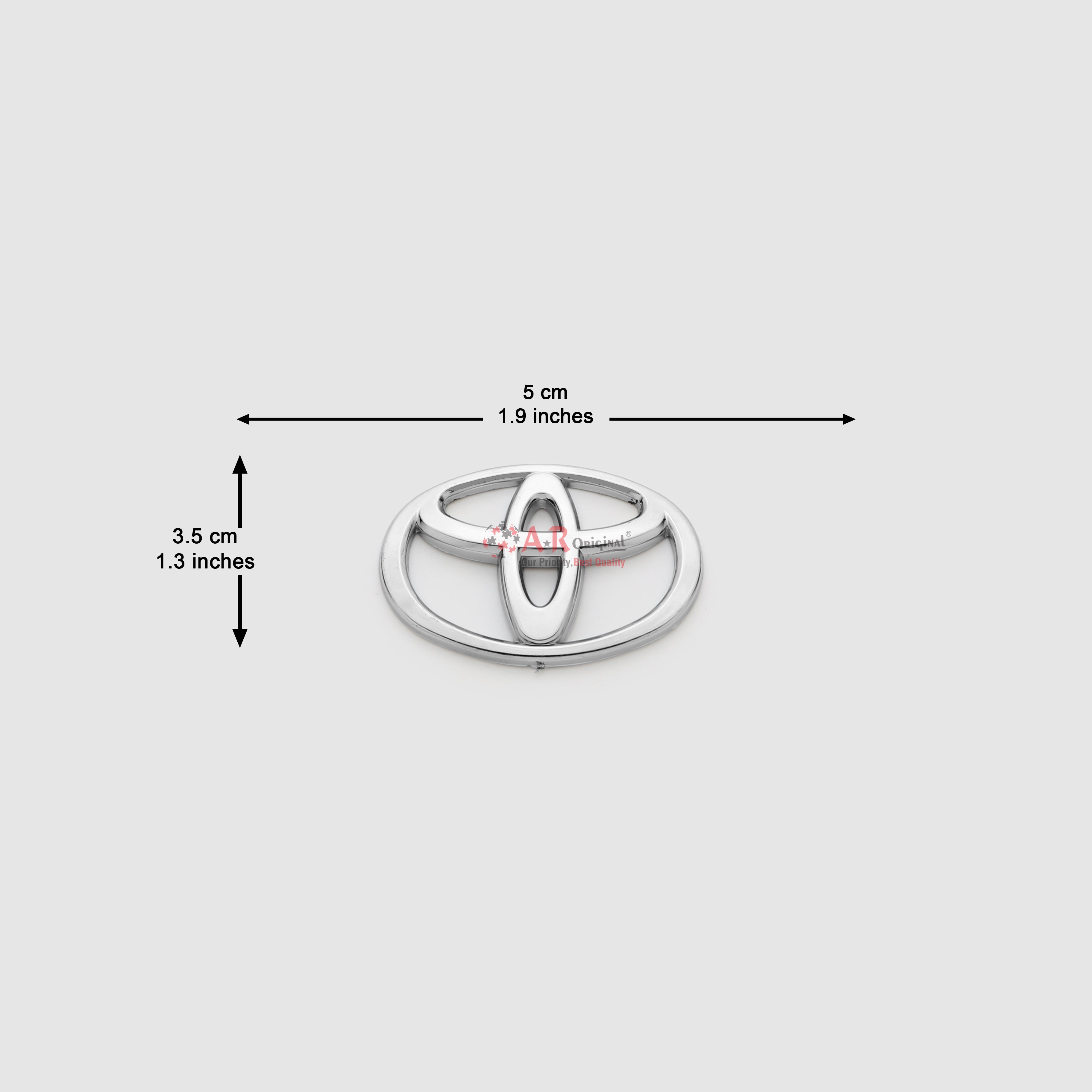 Toyota Logo Steering 3.5x5cm Chrome LC Badge