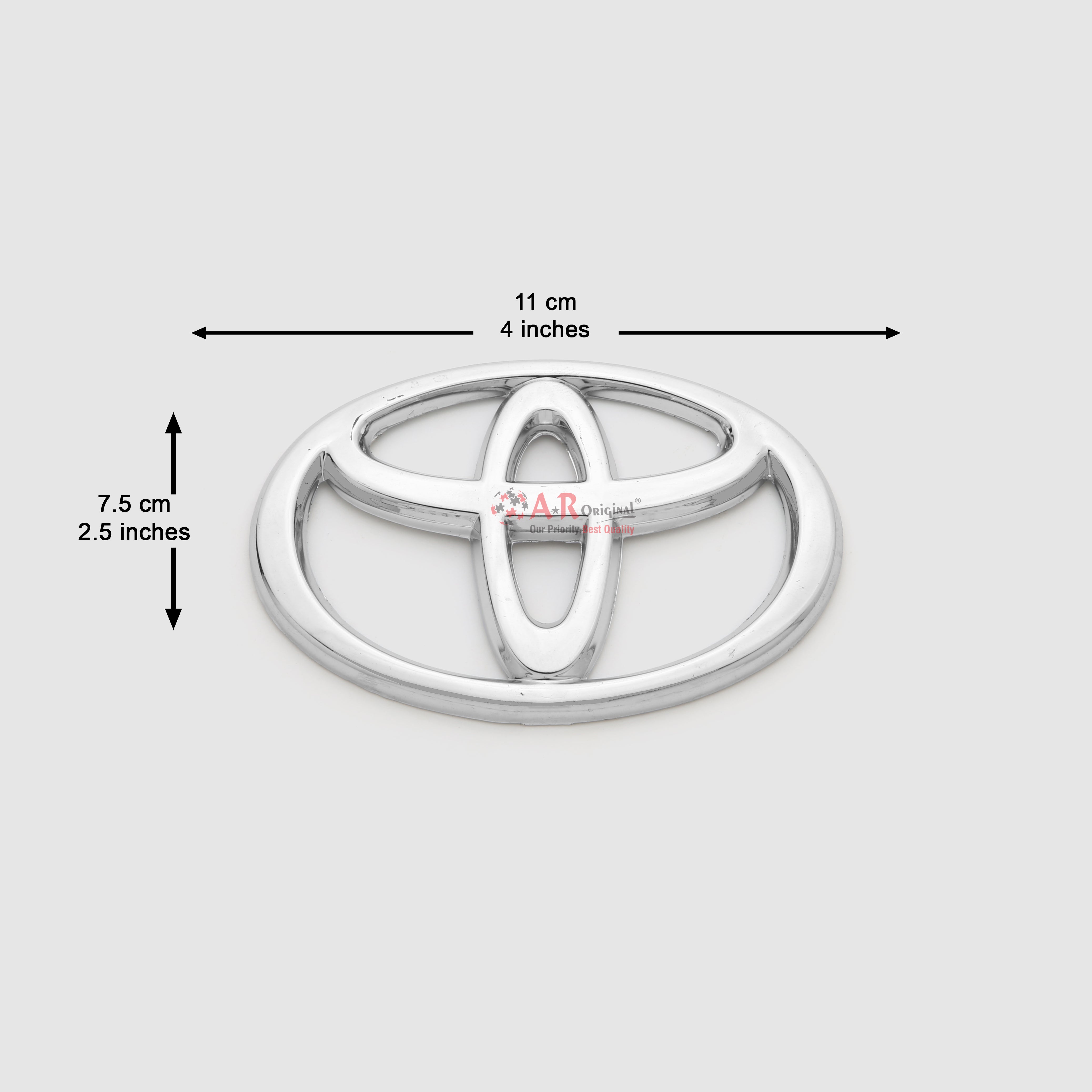 Toyota Logo Vitz R 7.5x11cm Chrome LC Badge