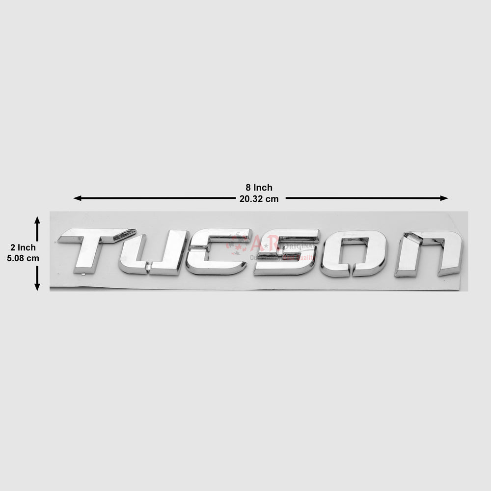Tucson Emblem Medium Cut 2x8inch-5x20cm Chrome IP Badge