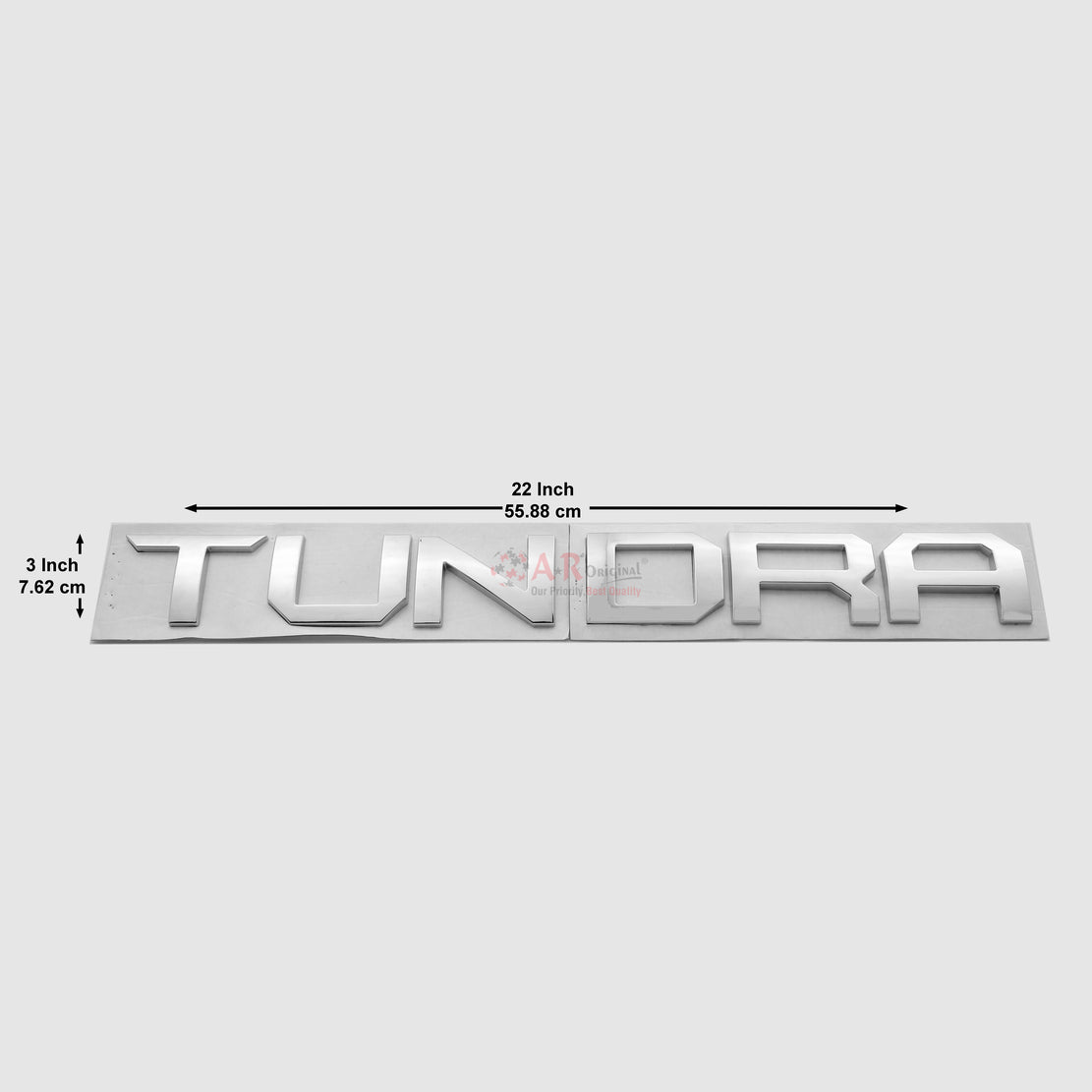 Tundra Emblem 3x22inch-7.5x55cm Big Chrome IP Badge