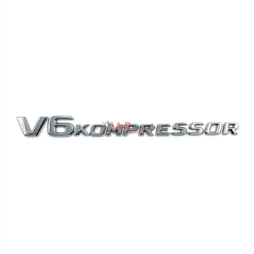 V6 KOMPRESSOR Emblem 2.3x24.5cm Chrome IP Badge