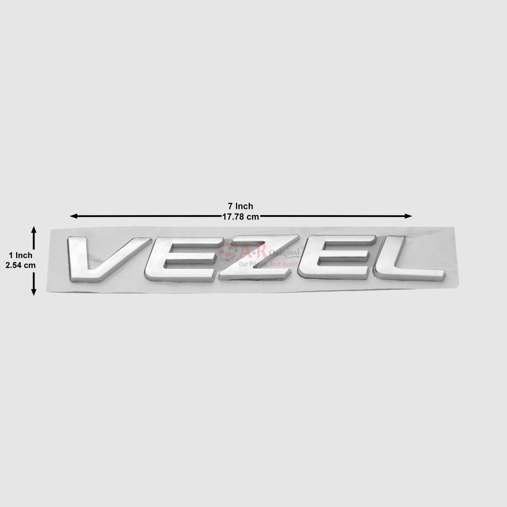 VEZEL Emblem 1x7inch-2.5x17cm Chrome IP Badge