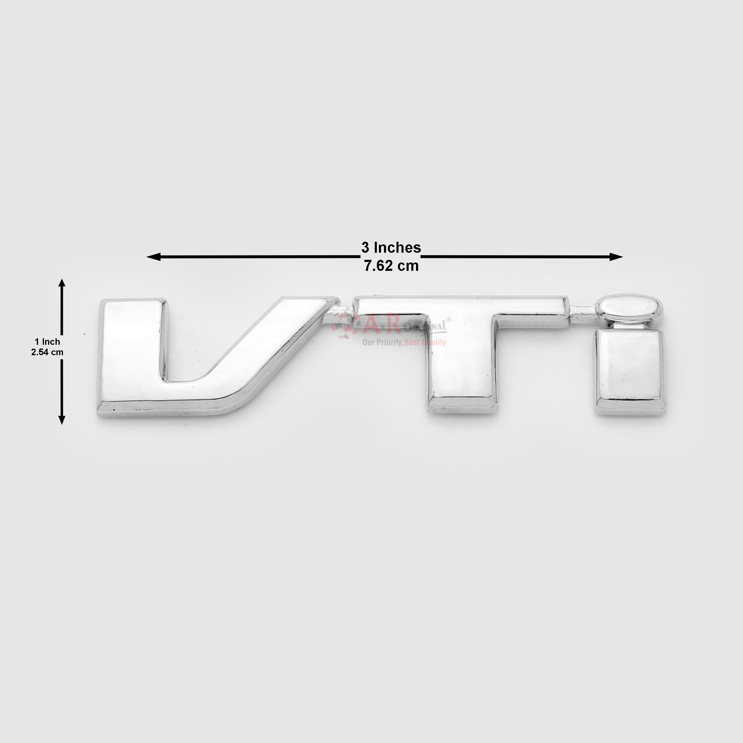 VTi Emblem Civic 2000-05 1x3inch-2.5x9.5cm Chrome LC Badge