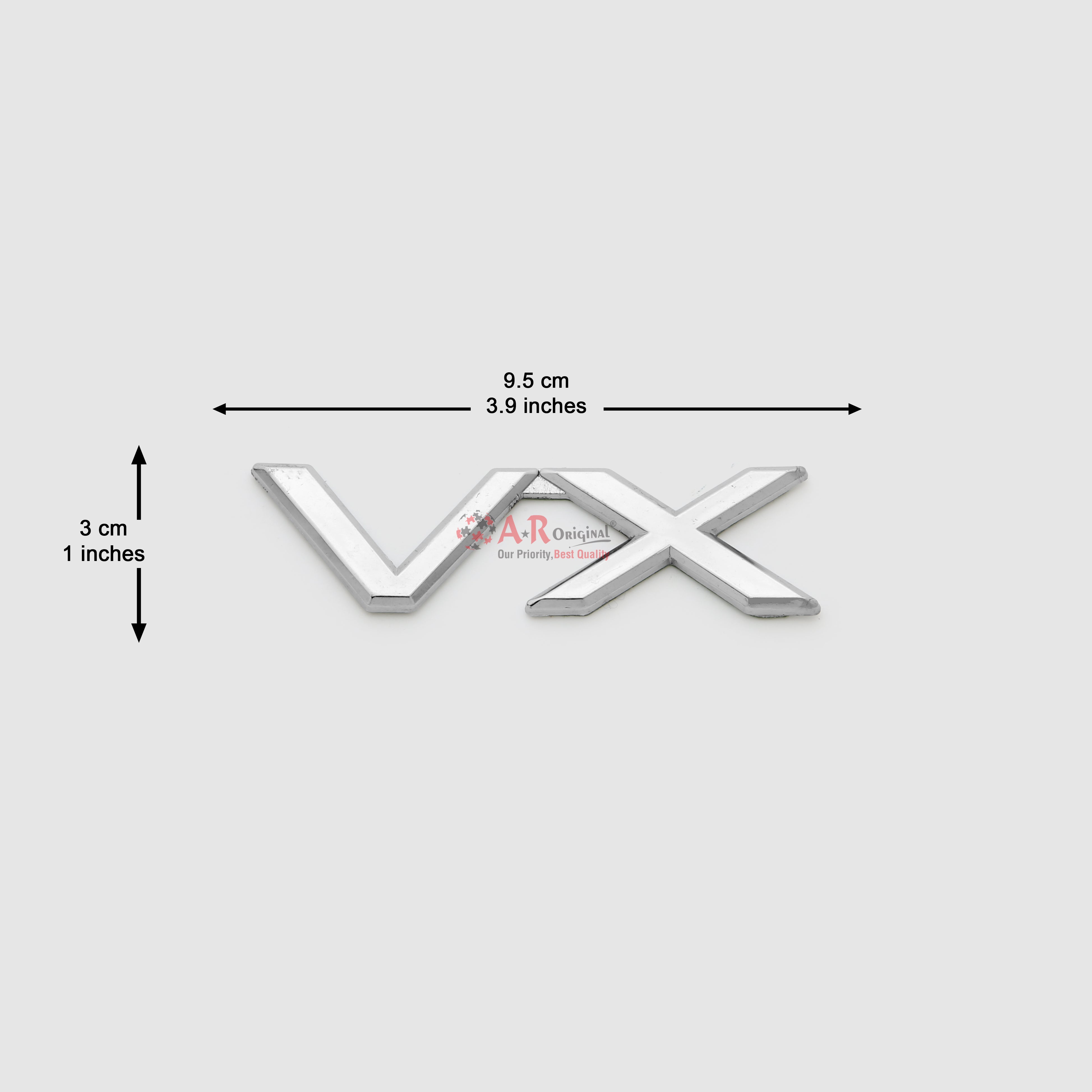 VX Emblem Thin 3x95cm Chrome IP Badge