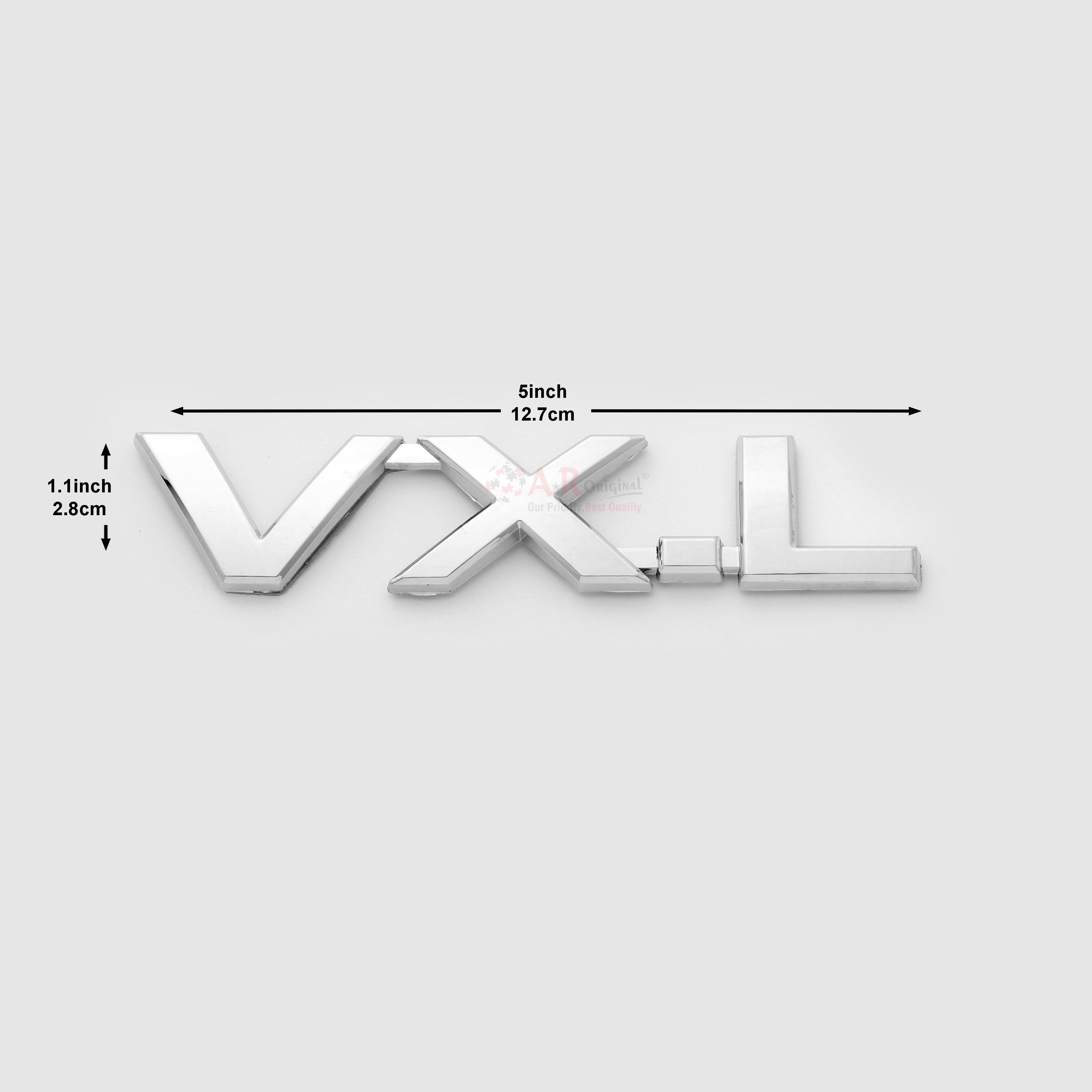 VXL Emblem 1x5inch-3x12.5cmChrome IP Badge