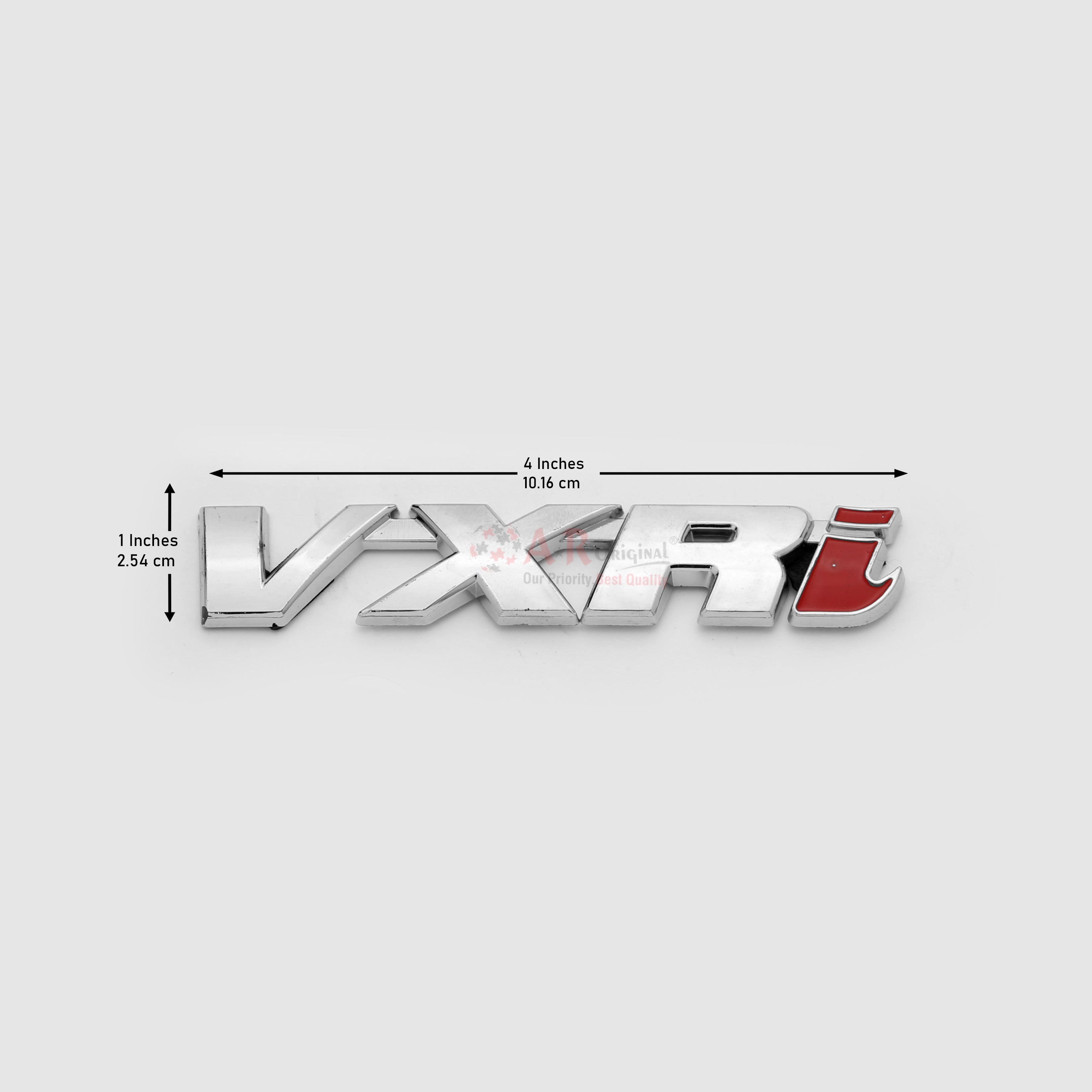 VXRi Emblem 1.25x4.2inch-2.5x11cm Red Chrome LC Badge