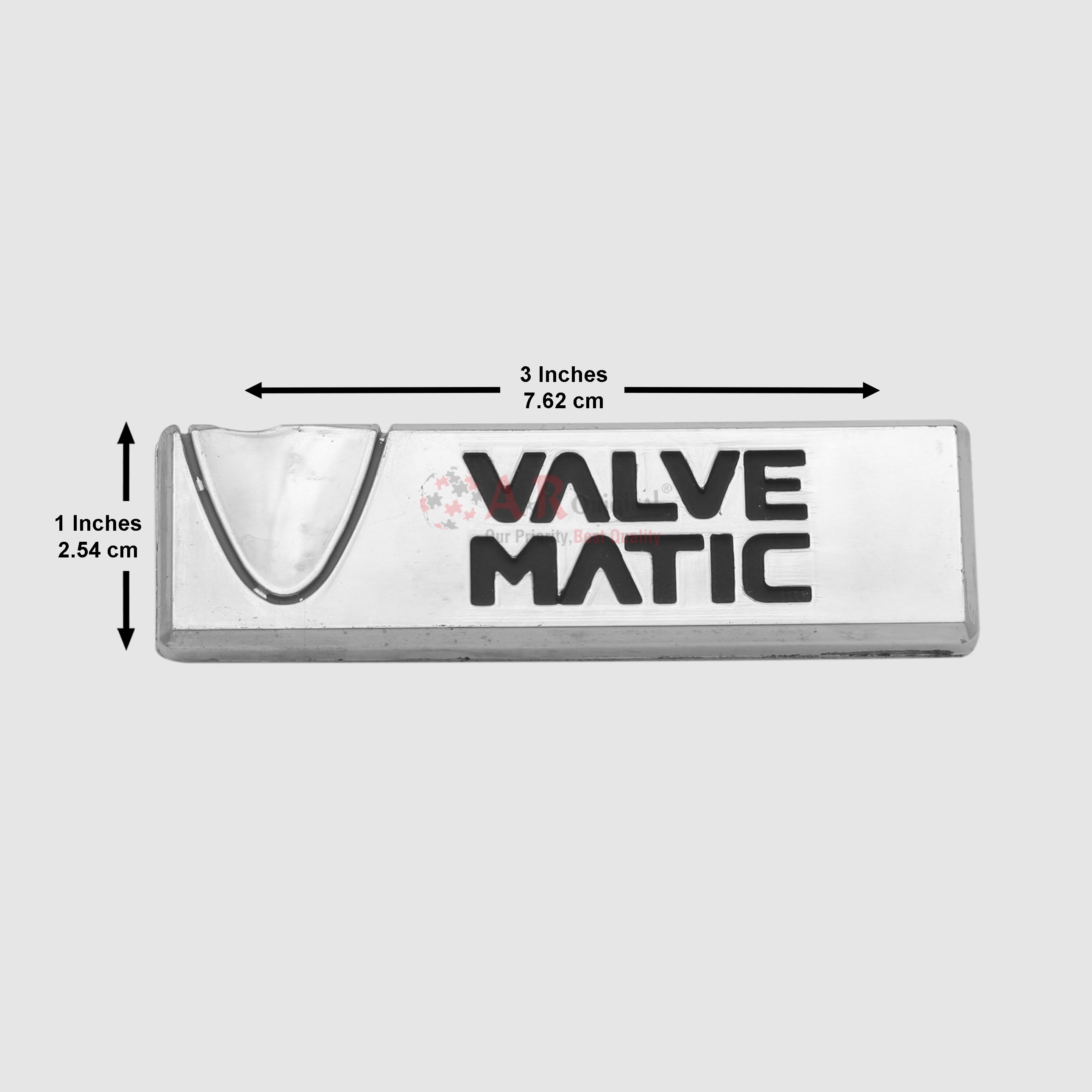 ValveMatic 1x3inch-2.5x8cm Emblem Axio Chrome LC Badge