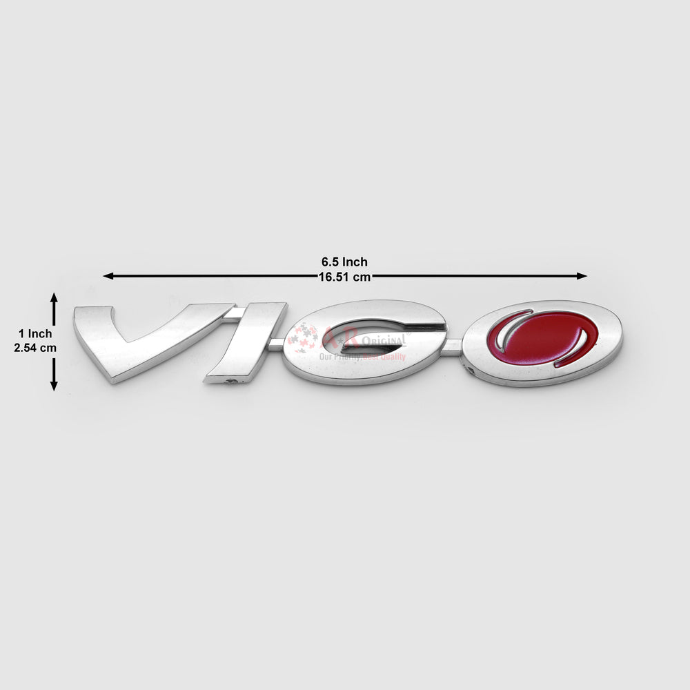 Vigo Emblem 1x6.5inch-2.5x16cm Chrome LC Badge