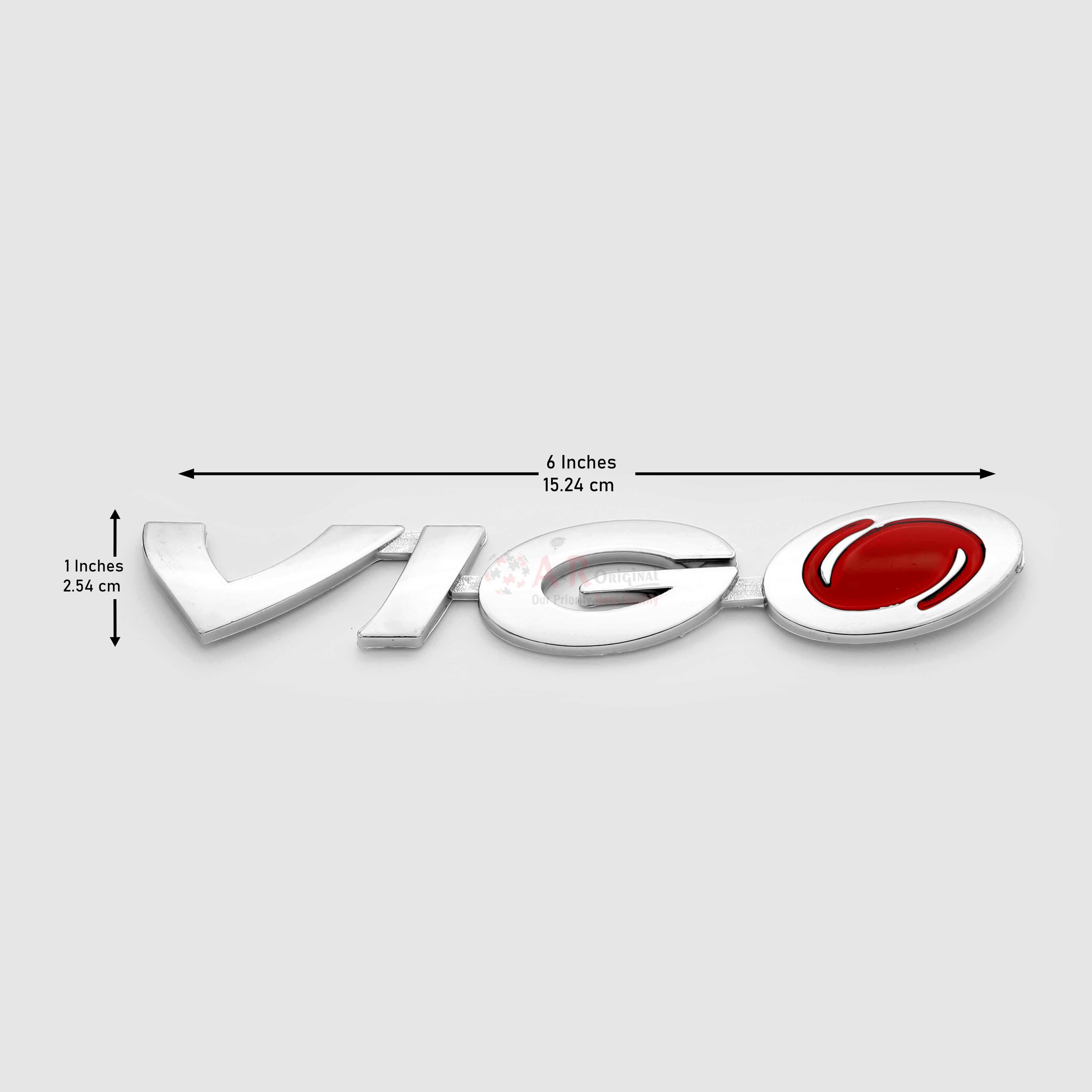 Vigo Emblem 1x6.5inch-2.5x16cm Chrome LC Badge