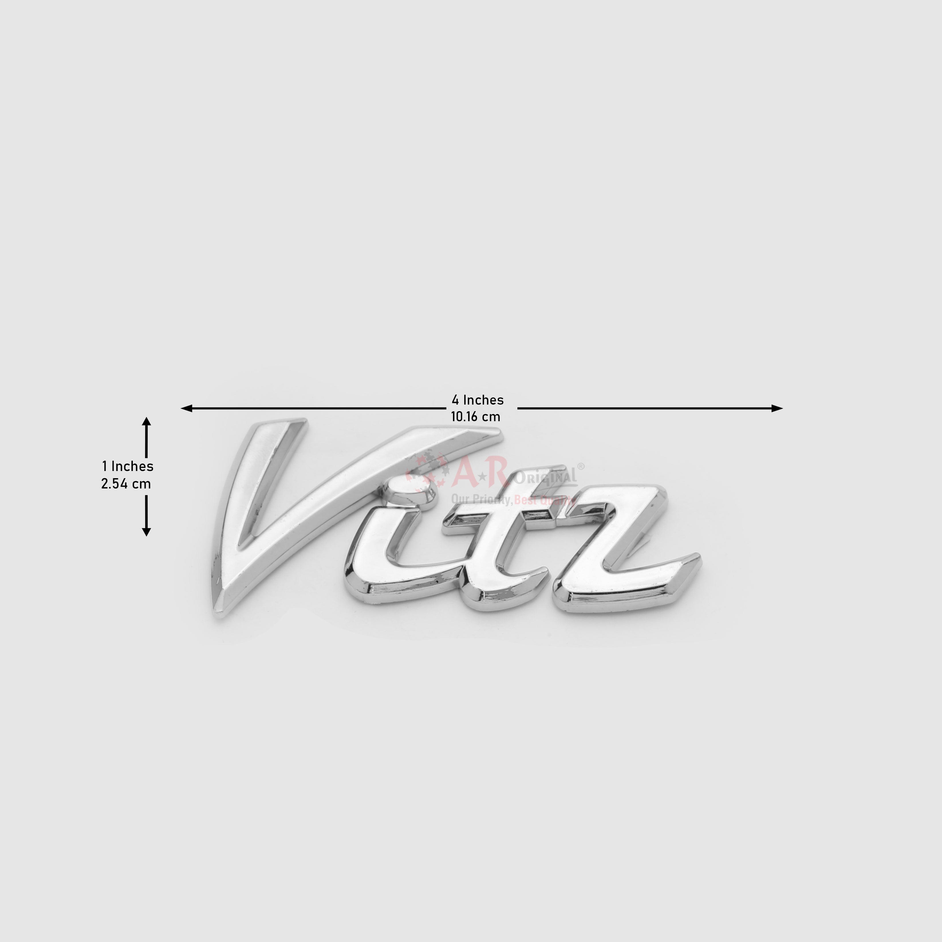 Vitz Emblem 2x4inch-3x9.5cm Chrome Old LC Badge