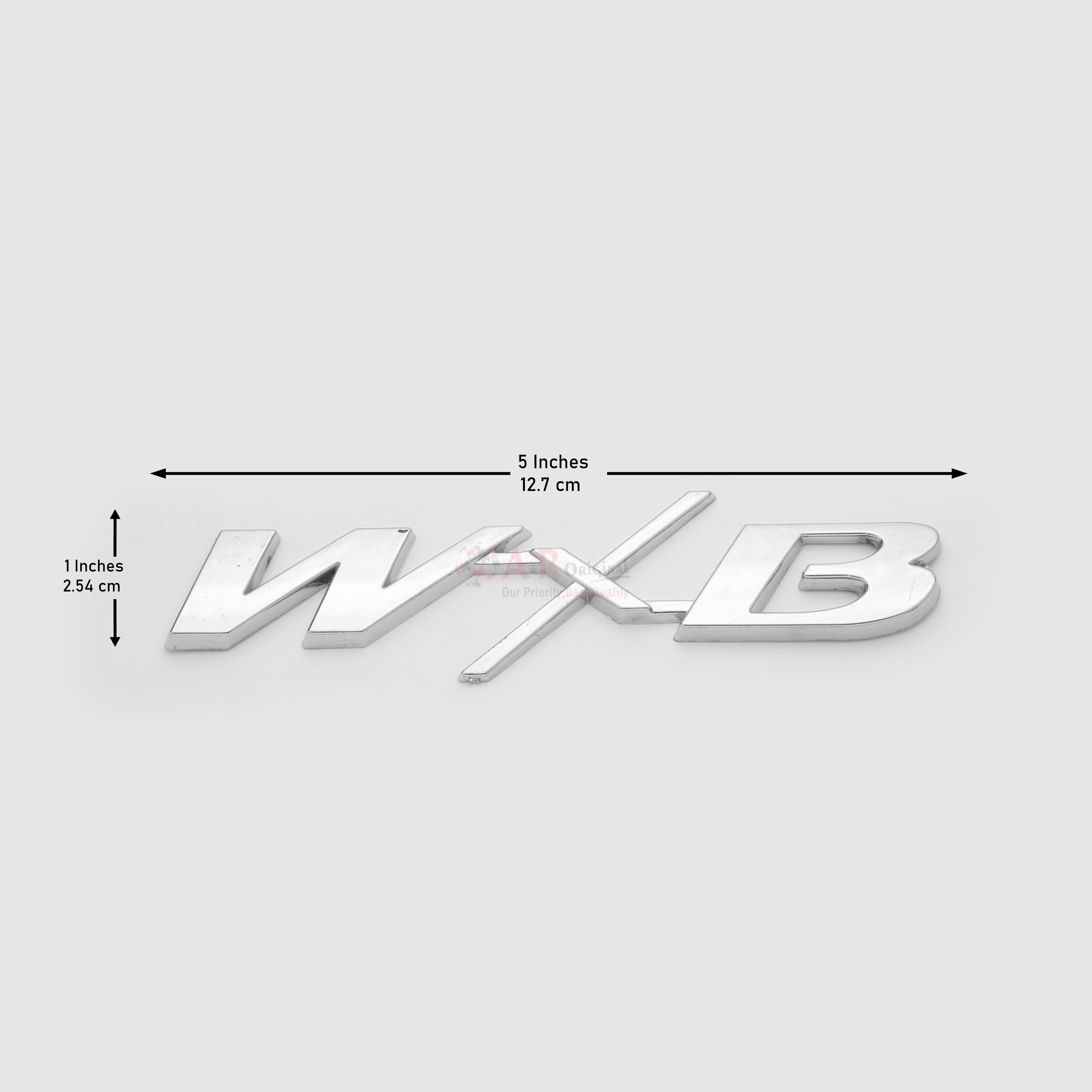 WXB Emblem 1x5inch-2.5x12.5cm Fielder Chrome LC Badge