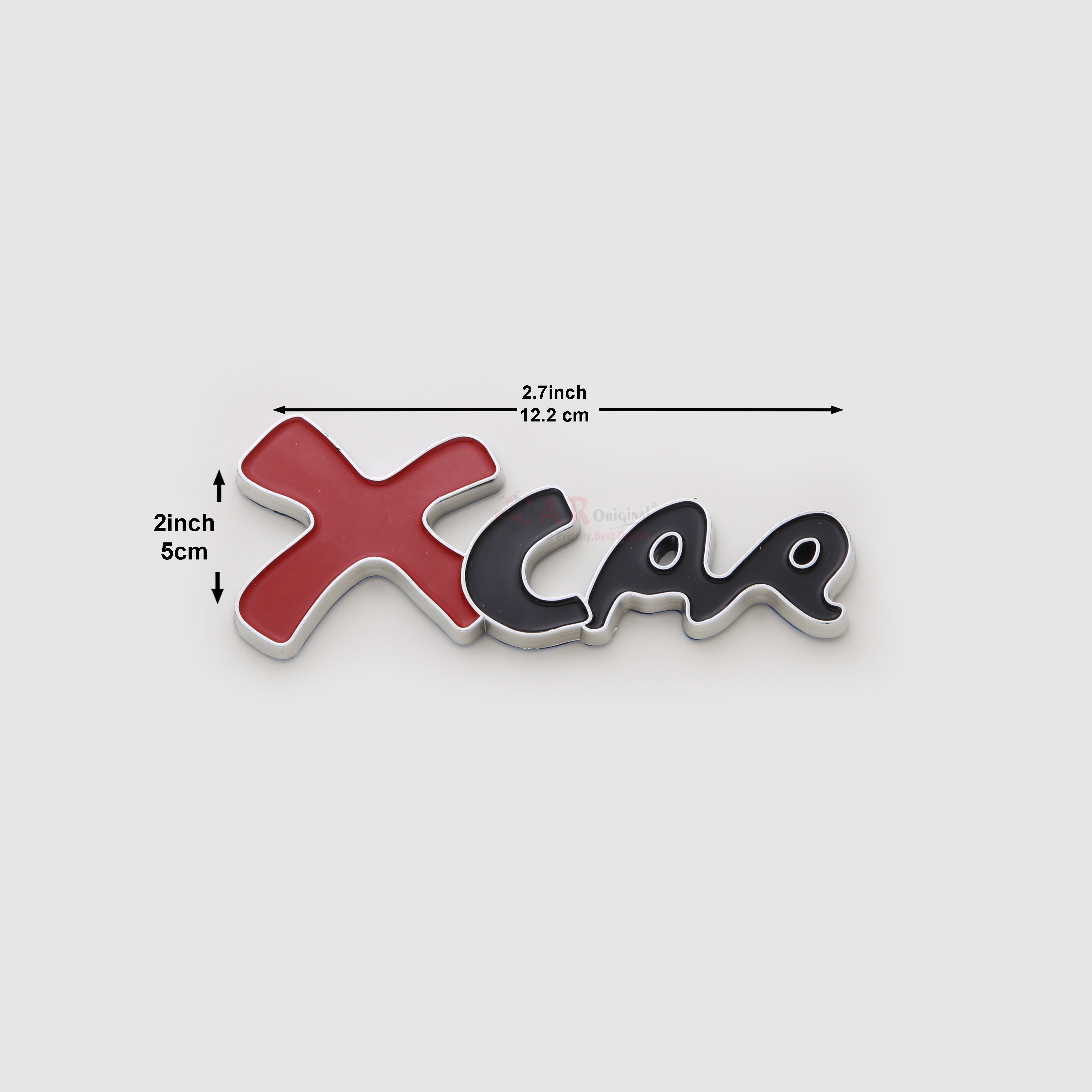 XCar Emblem 2x3inch-5x12cm Chrome IP Badge