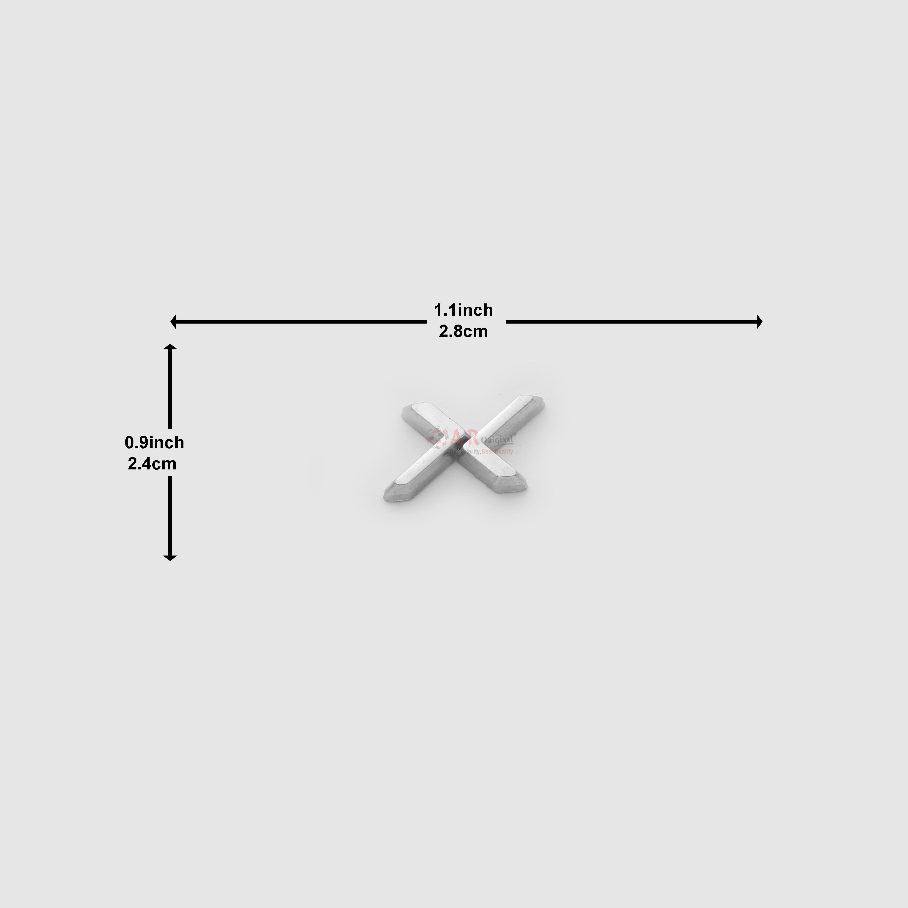 X Emblem 1x1inch-2.5x2.5cm Yaris Chrome LC Badge