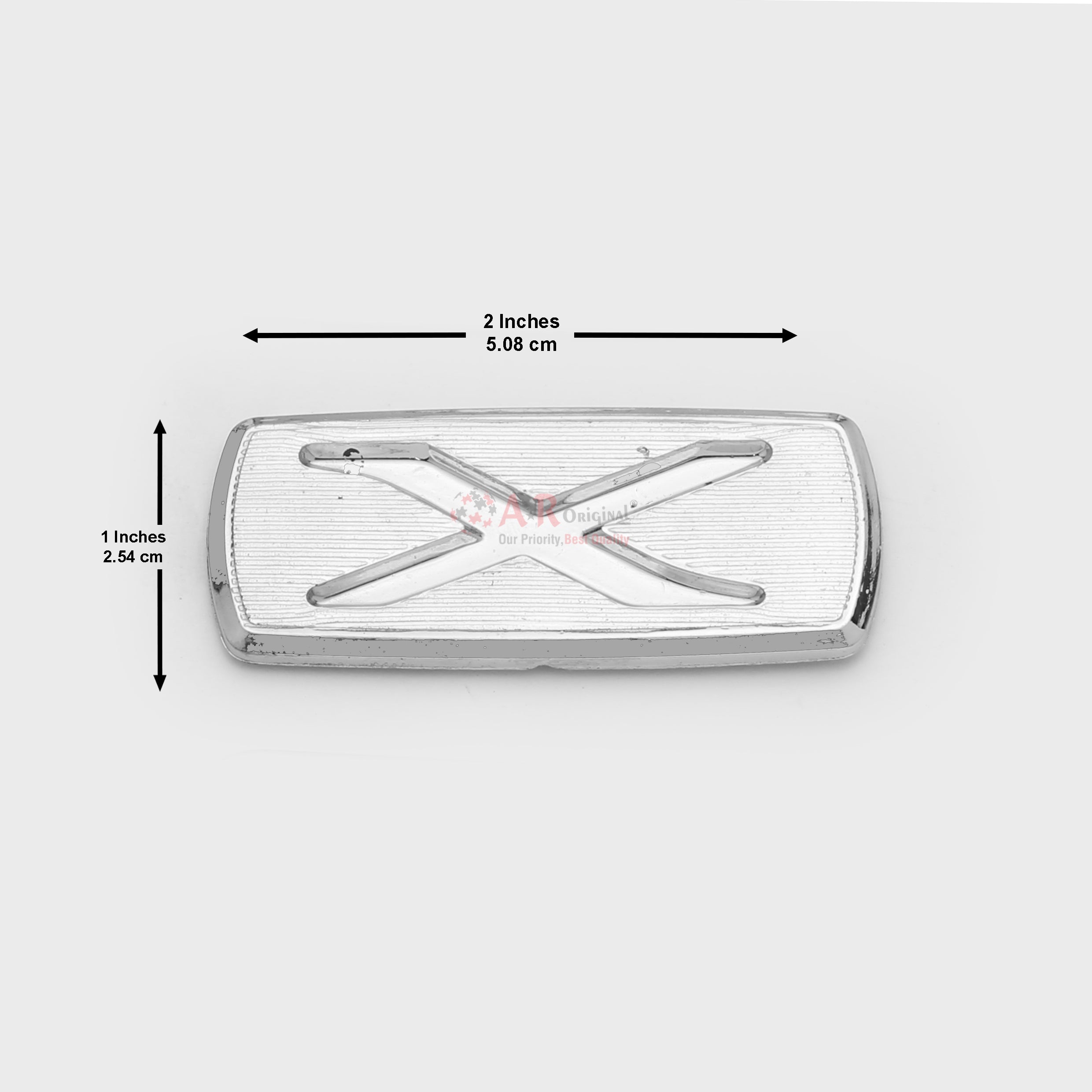 X Emblem 1x2inch-2.5x6cm Corolla Chrome LC Badge