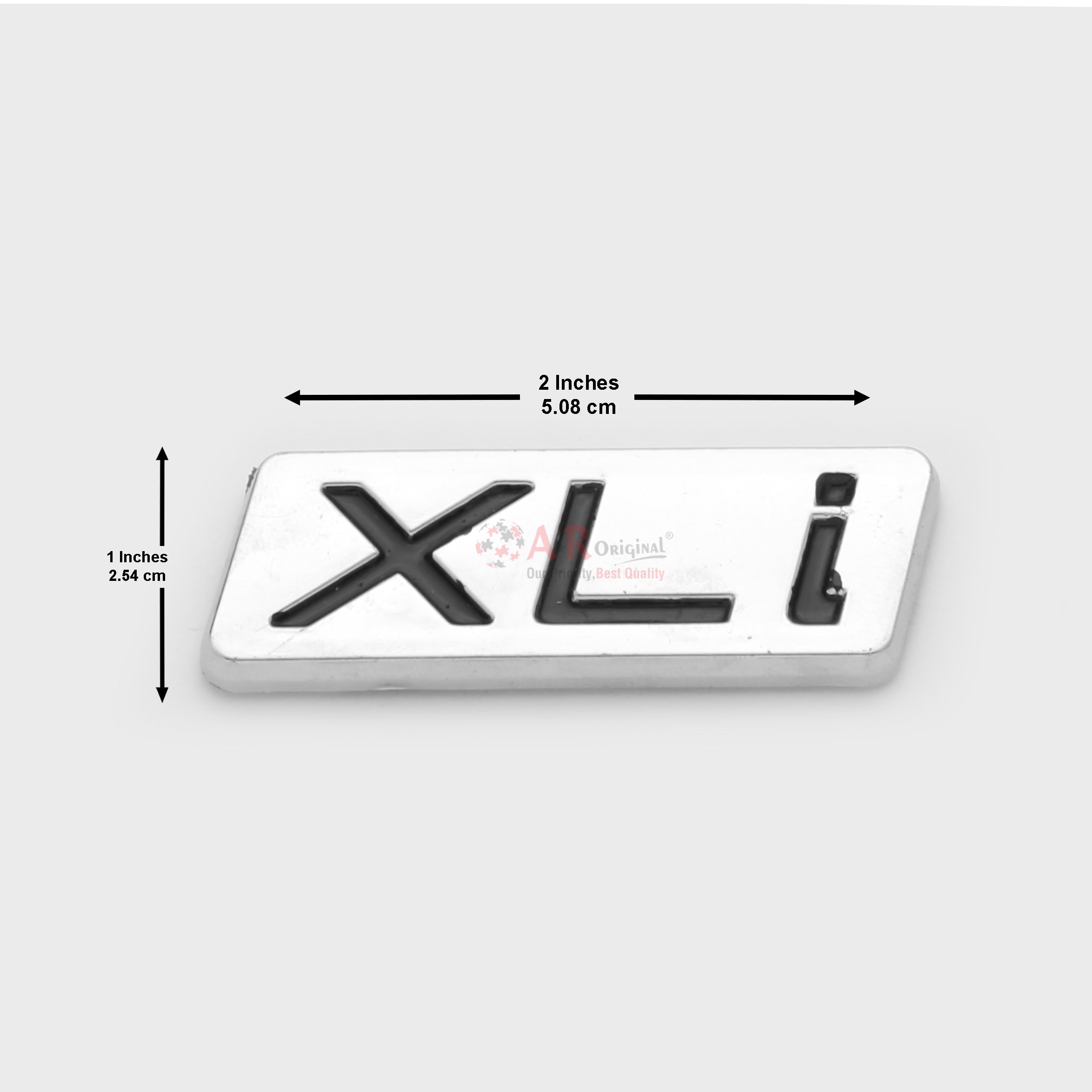 XLi Emblem 1x2inch-2.5x6cm Corolla 2009-25 Black Chrome LC Badge