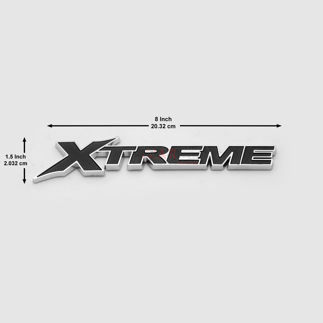 XTreme Emblem 2x8inch-3x20cm Black Chrome IP Badge