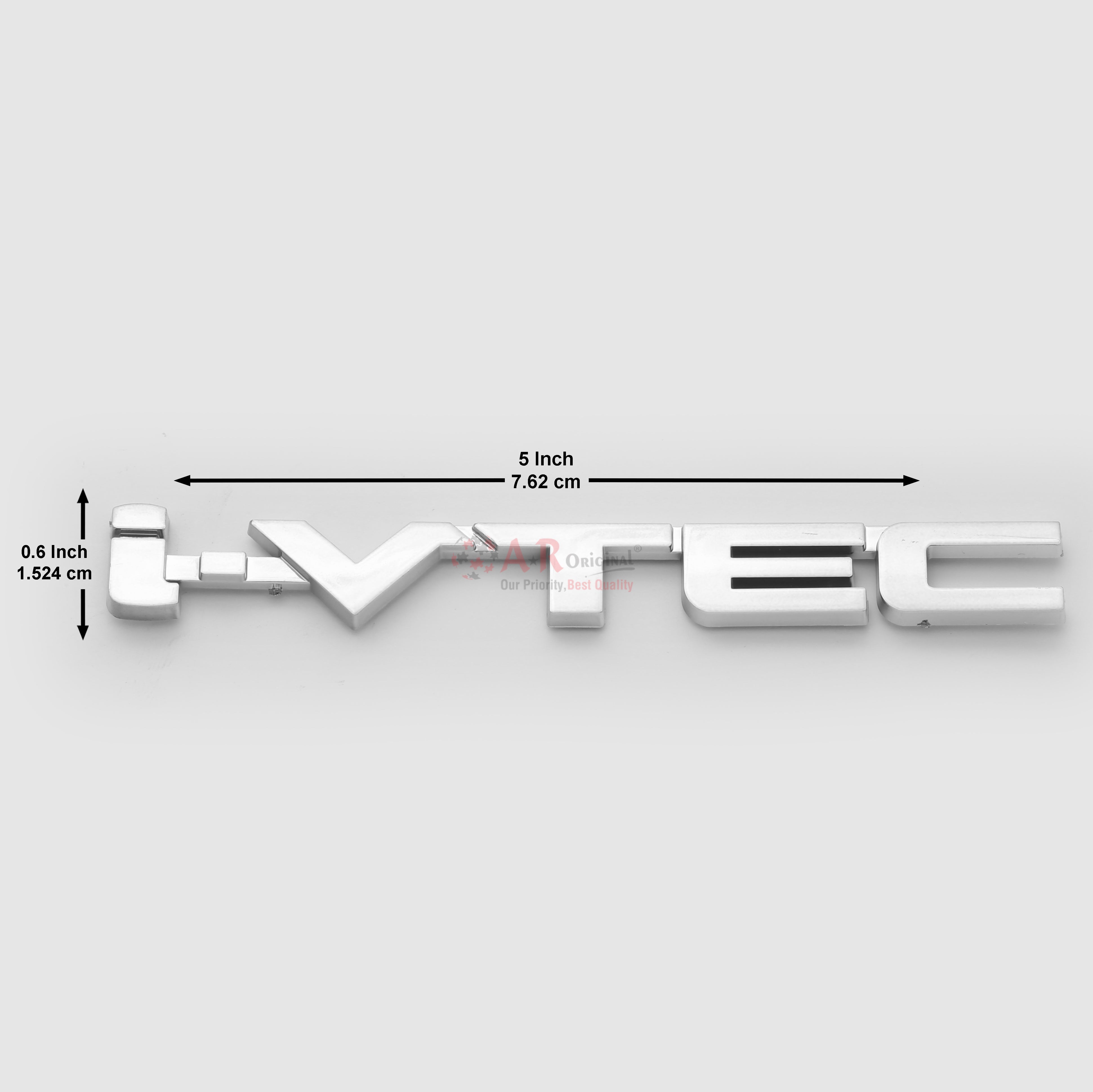 iVTEC Emblem 0.6x5inch-1.5x12.5cm Medium Chrome IP Badge