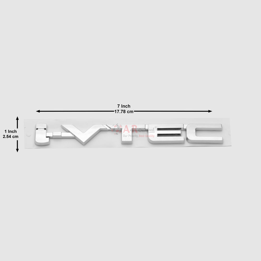 iVTEC Emblem 1x7inch-2.5x17.75cm Chrome Big IP Badge